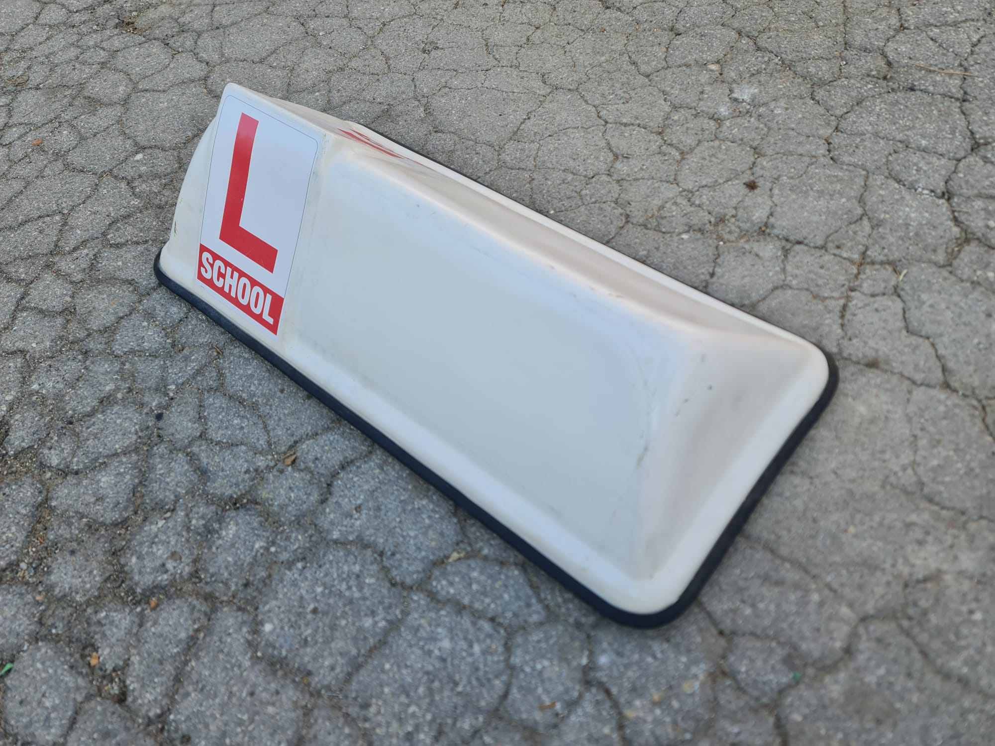 letrero imantado autoescuela coche ingles plastico 28x94x44 1u b estado actual